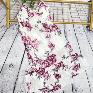 Speechless Women's Maxi Dress White Floral Size Large NWT